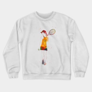 Tennis Player Girl Crewneck Sweatshirt